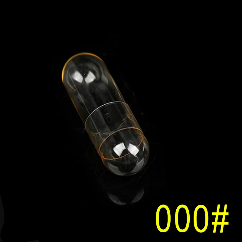 100Pcs Empty Hard Gelatin Capsule Medicine Capsule 0# 00# 1# Transparent Empty Pill Case