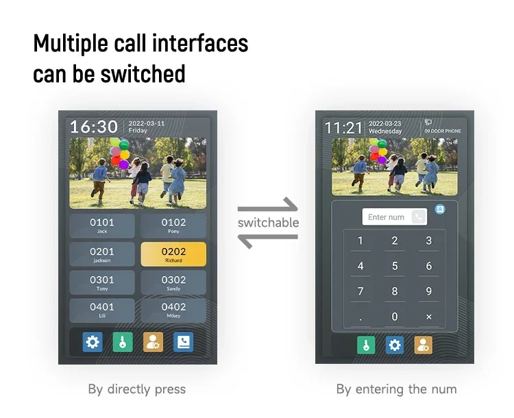 Android 8 Inch Touch Screen Tuya IP Intercom Video Door Phone Apartment Wired Video Intercom System