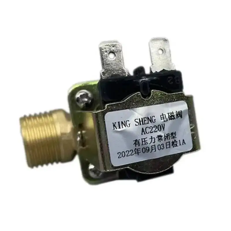 صمام كهربائي نحاسي مغلق عادةً، 220 فولت تيار مستمر 12/24 فولت DN15 G1/2، مفتاح مدخل مع فلتر، صمام مياه في اتجاه واحد #6