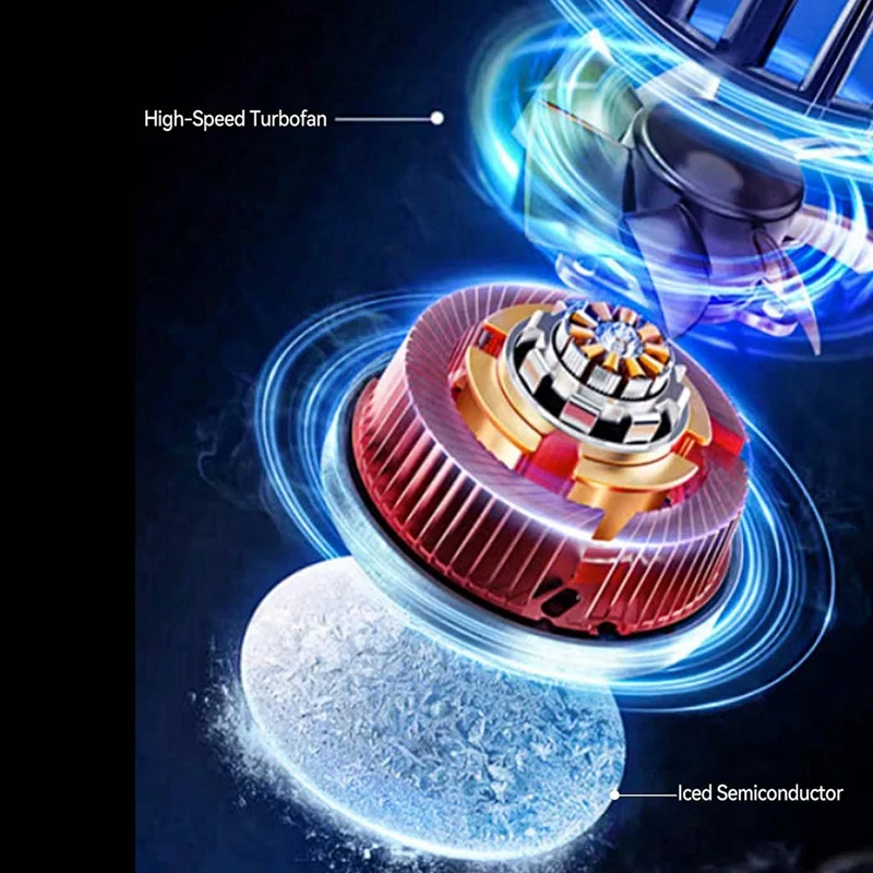 X76pro Cell Phone Cooler, Phone Cooler Fan With Semi Conductor Cooling Chip,RGB Phone Cooling Fan Mobile Phone Cooler