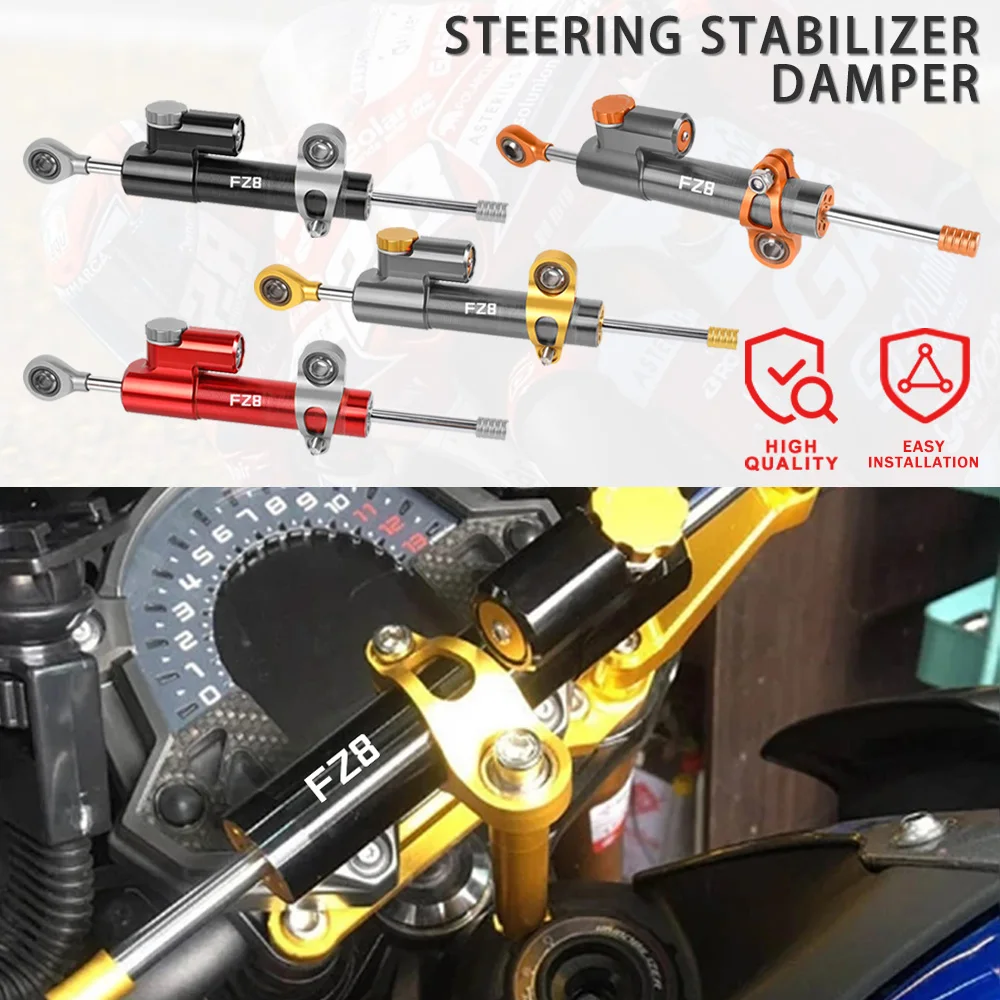 

Moto CNC Motorcycle Steering Damper Stabilizer Linear Reversed Safety Control Over For Yamaha FZ8 FZ 8 2011-2020 2021 2022 2023