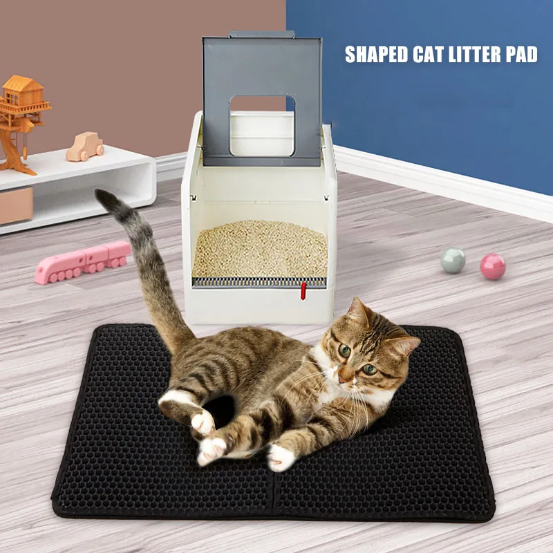 

Cat Litter Mat Double EVA Cats Mattresses Waterproof Urine Proof Trapping Mat Easy to Clean Non-Slip Toilet Pad Pet Products