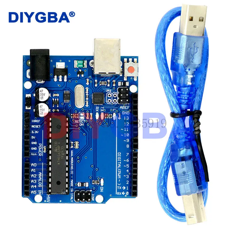 1 Set For UNO R3 ATMEGA16U2+MEGA328P Chip For Arduino UNO R3 Development board with USB CABLE