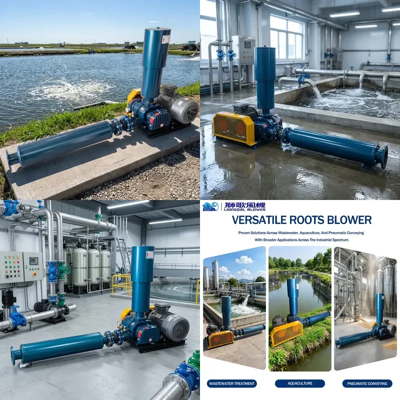 for Rhodes Blower 7.5KW Fish Pond Aerator Oil Free Gas Pump