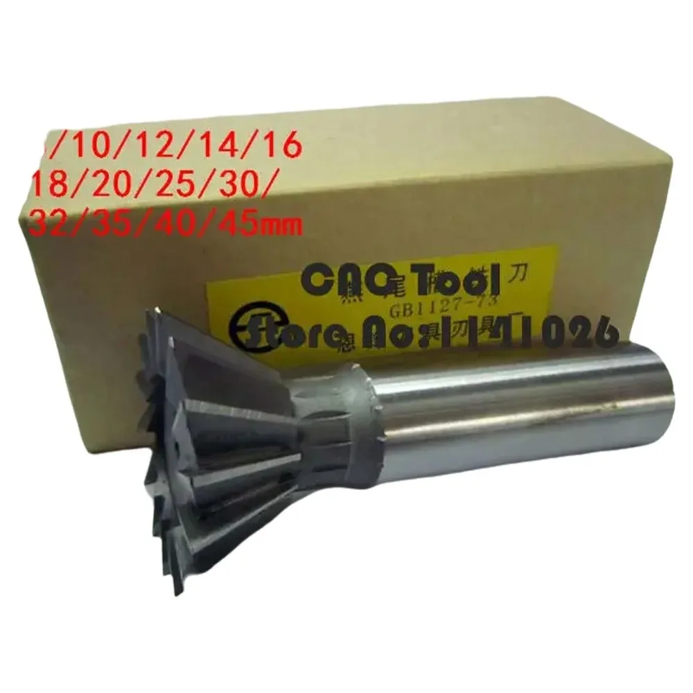 1PCS 10mm/12mm/14mm/16mm/18mm/20mm/25mm/30mm/32mm/35mm/40mm/45mm 50/70/75 Degree Premium HSS Dovetail Cutter End Mill Milling