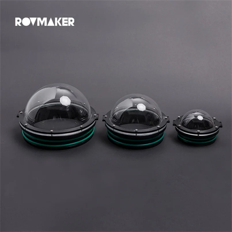 ROVMAKER Acrylic Dome Cover Underwater Photography Gimbal Spherical Capsule Outer Diameter 90/110/130/160mm for ROV Robot