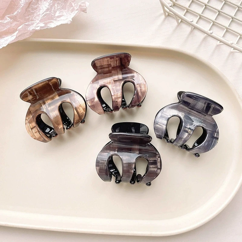 Multi-colors French Style Hair Claw Clips Women Half-Updo Shark Jaw Hair Claw For Thick Hair Fashionable Girls Hair Accessories