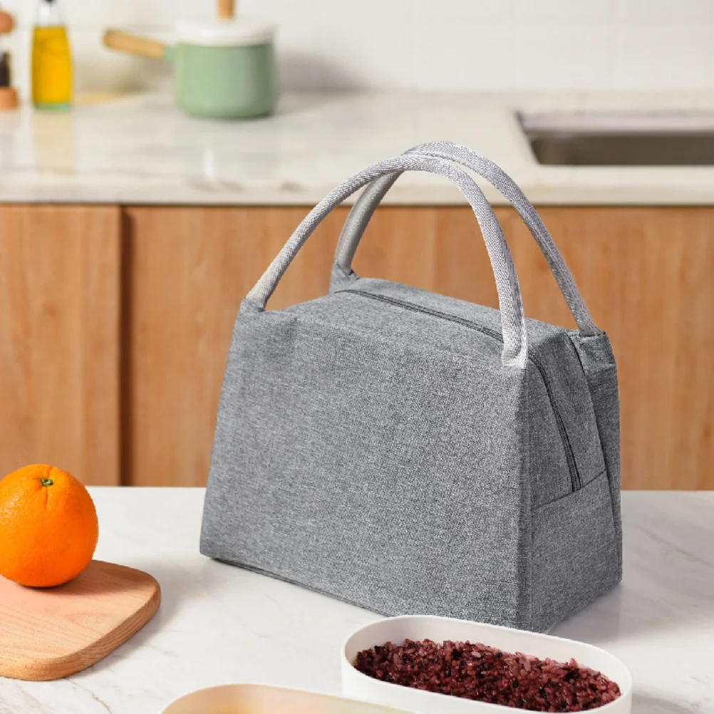 

1Pcs Thermal Lunch Bag Large Capacity Waterproof Oxford Cloth Portable Bento Storage Pouch for Office Picnic Outdoor Lunch