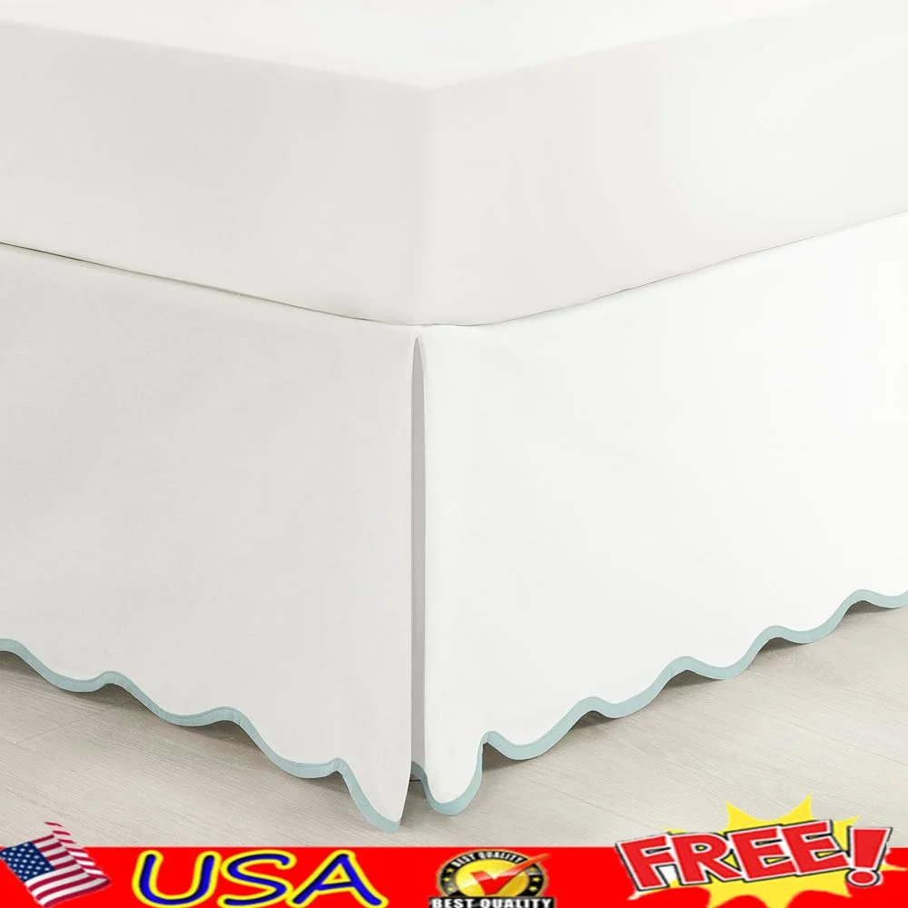 

Coastal Chic Linen Bed Skirt Tailored Design Under Bed Storage Easy Fit Classic Home Decor Bedroom Essentials