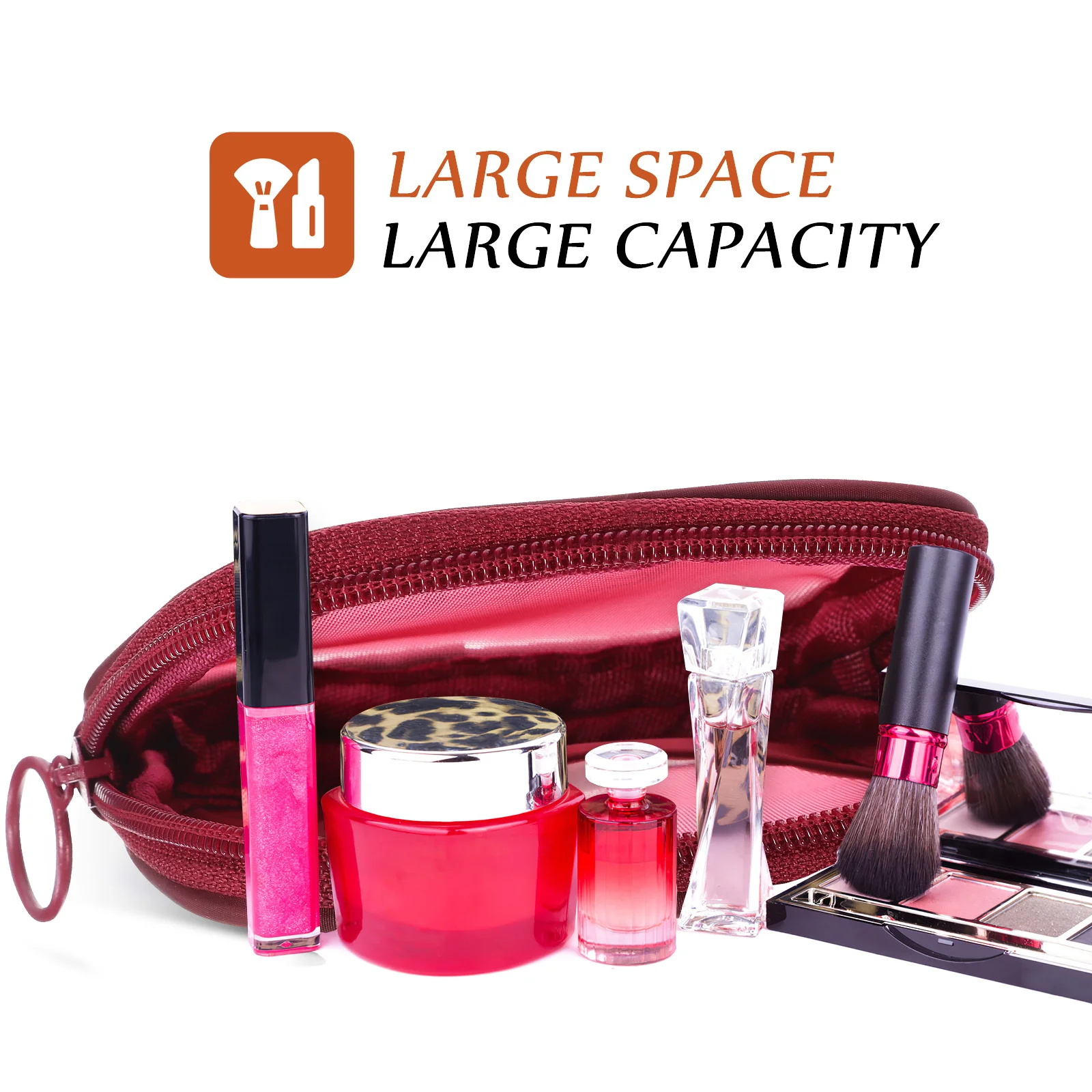 

5Pcs Mesh Travel Bags Makeup Bags Portable Toiletry Zipper Organizers for Travel Business Mesh Makeup Bag
