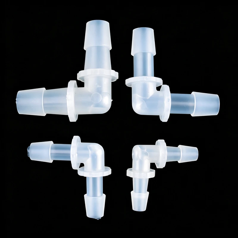 5~200pcs 1.6~11.1mm PP Equal Dia Elbow Connectors Medical Hose Joints Aquarium Fish Tank Pagoda Joint Air Pump Aerator Fittings