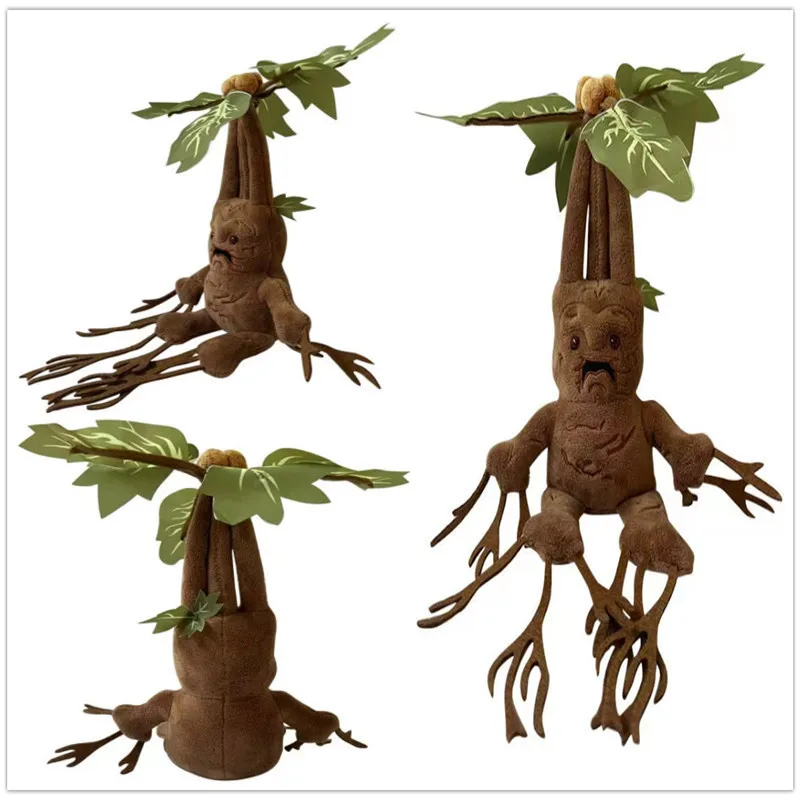 Cartoon Mandragora Plush Toy Animated Characters Brown Grass Doll