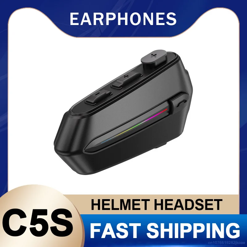 

New C5S Helmet Headset Wireless Bluetooth HiFi Stereo Motorcycle Riding Music Earphones Intelligent Noise Reduction Headphones