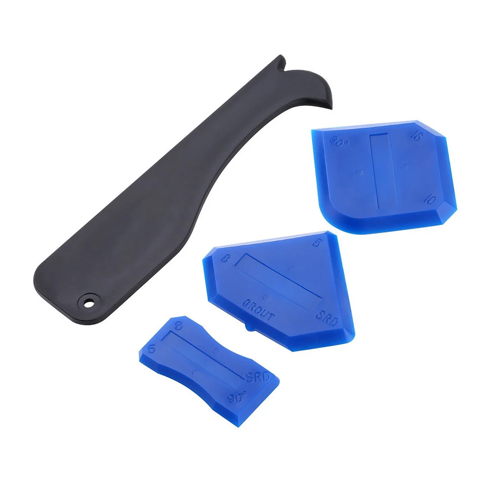 4pcs Set Sealant Spatula Caulking Tool Kit Scraper Joint Silicone Grout Remover Scraper 4 Pcs Silicone Grout Remover