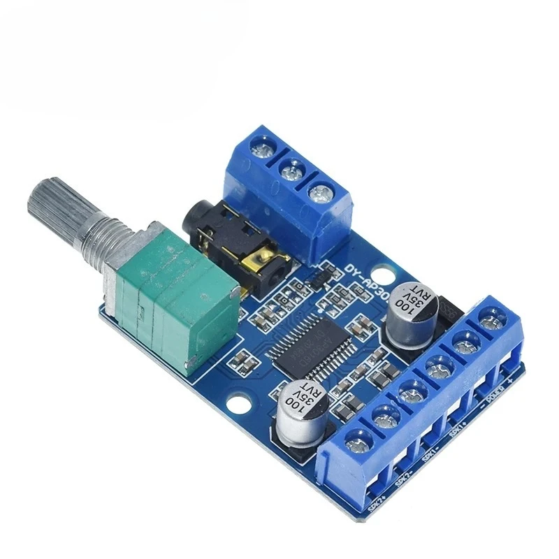 DY-AP3015 DC 8-24V 30W * 2 Class D Dual Channel High Power Stereo Digital Amplifier Board with Adjustable Volume Potentiometer