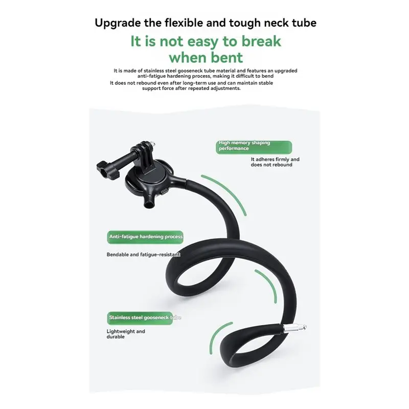 Neck Mount Holder For Camera Adjustables Phone Cradle Hands-Free Chest Strap Outdoor Vlog Accessories POV