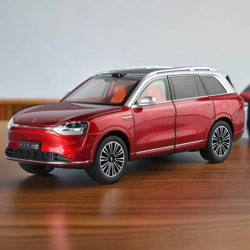 

1:32 AITO M9 SUV, модель автомобиля из сплава, новая энергия, литье под давлением, металлические роскошные автомобили, модель автомобиля, имитация звука и света, детская игрушка в подарок
