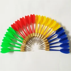 Fléchettes multicolores en plastique, 8 pièces, jolies flèches de vol, pointe en fer et cuivre, 11cm