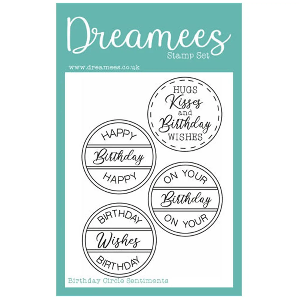 2026 Interchangeable Circle Sentiments Stamps and Metal Cutting Dies Sets for DIY Craft Making Card Scrapbook Decoration Molds