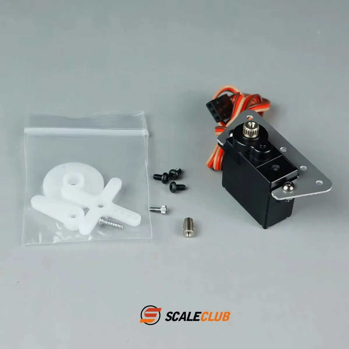 Scaleclub Model 1/14 Tractor Mud Head With Diy Lock Difference Servo With Mounting Bracket For Tamiya Lesu For Scania Man Parts