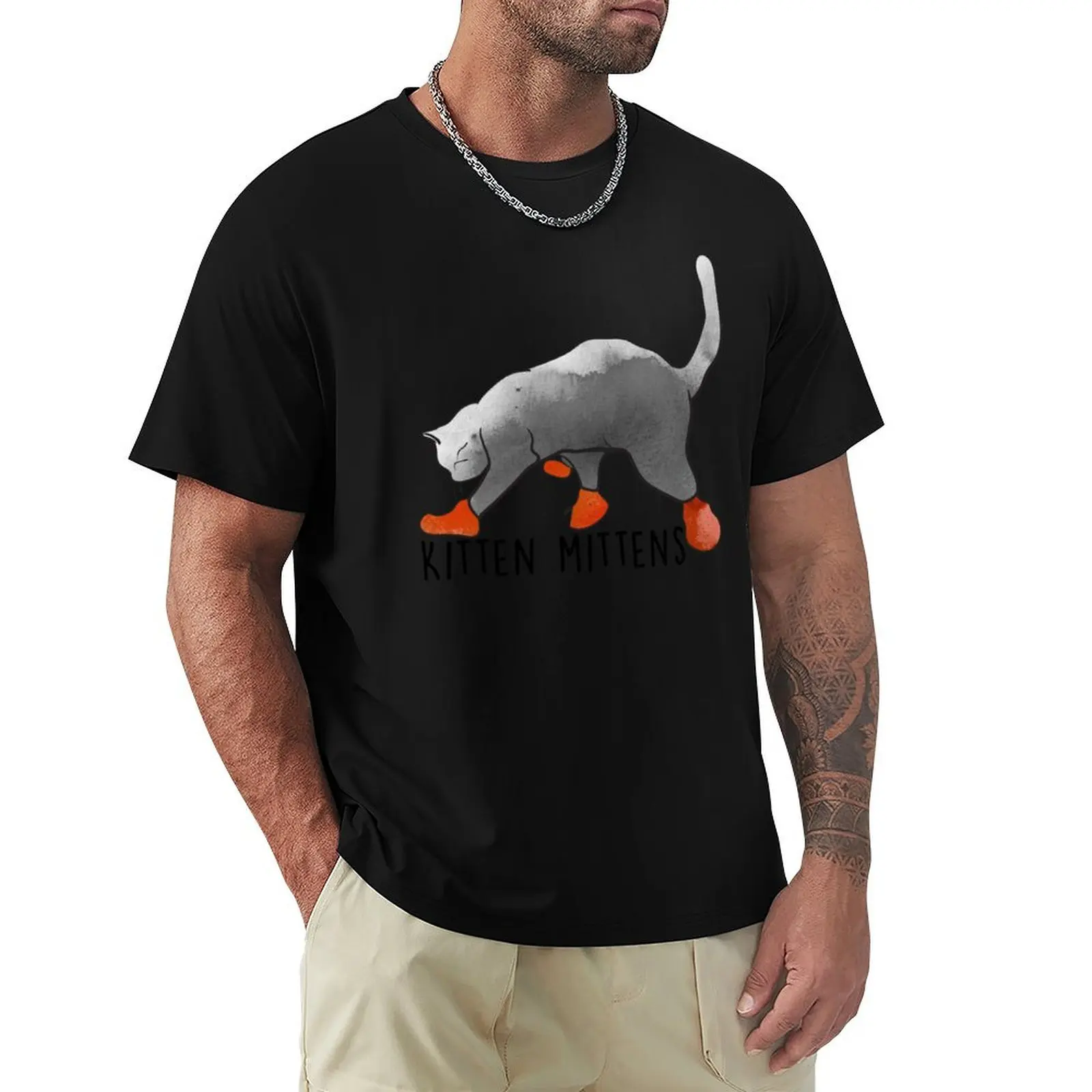 Kitten Mittens T-Shirt t shirts for man cotton T-Shirt
