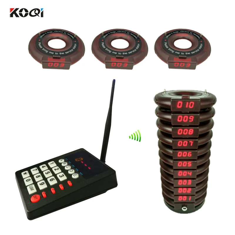 

Wireless guest paging system restaurant waiter call beeper coaster calling system vibrating pager