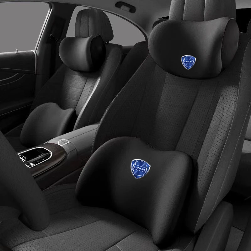 

Automotive lumbar/headrest support cushion neck pillow lumbar pad suitable for Lancia Car accessories