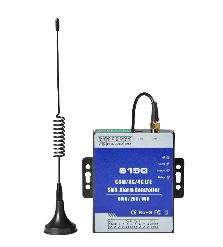 4G RTU SMS phone alarm 8-way switch alarm barium rhenium technology S130 S150 relay controller
