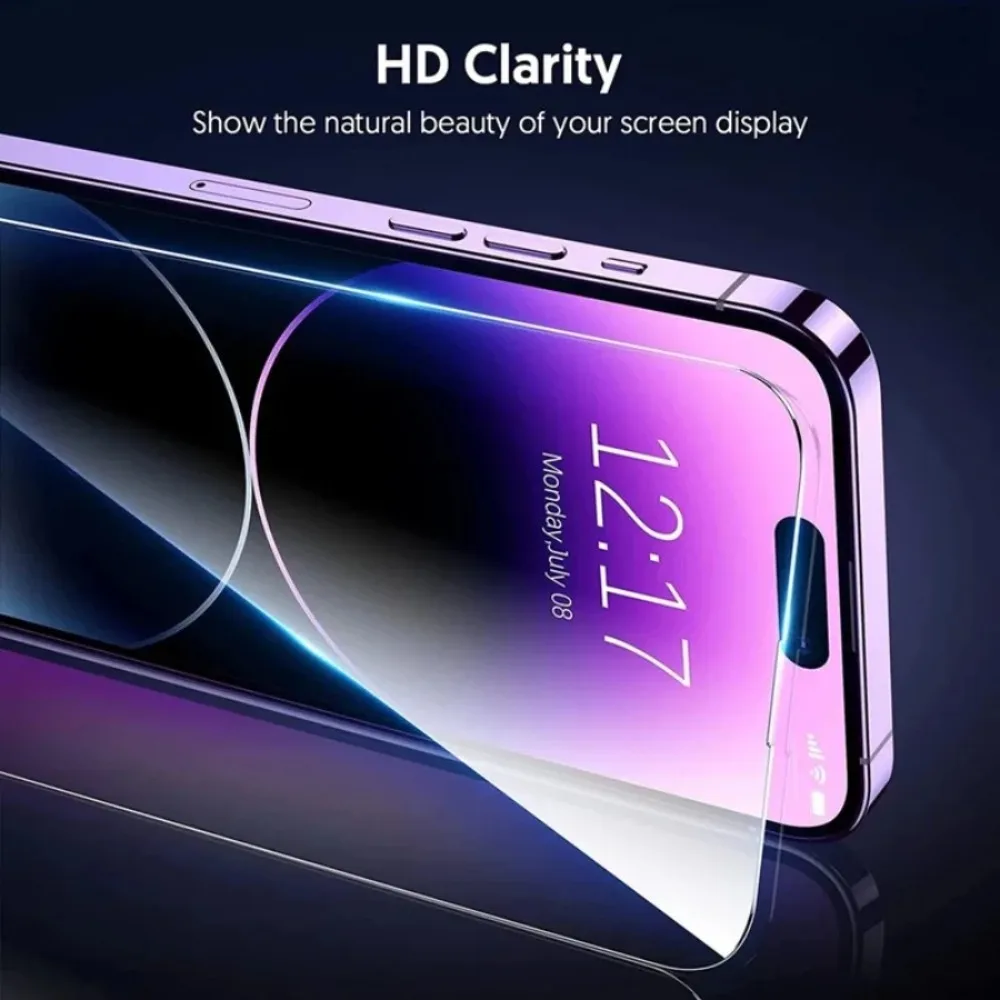 واقي شاشة مع عدسة كاميرا لهاتف أيفون ، غطاء كامل ، 3 Plus 3 ، iPhone 15 Pro Max ، iPhone 12 ، iPhone 13 Mini ، iPhone 14 Plus ، iPhone 11