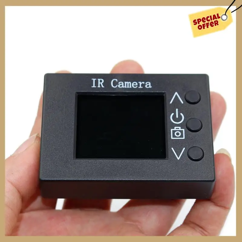 MLX90640 مستشعر درجة الحرارة بالأشعة تحت الحمراء تصوير حراري بسيط 1.8 بوصة شاشة LCD كاميرا تصوير بالأشعة تحت الحمراء محمولة باليد باللون الأسود