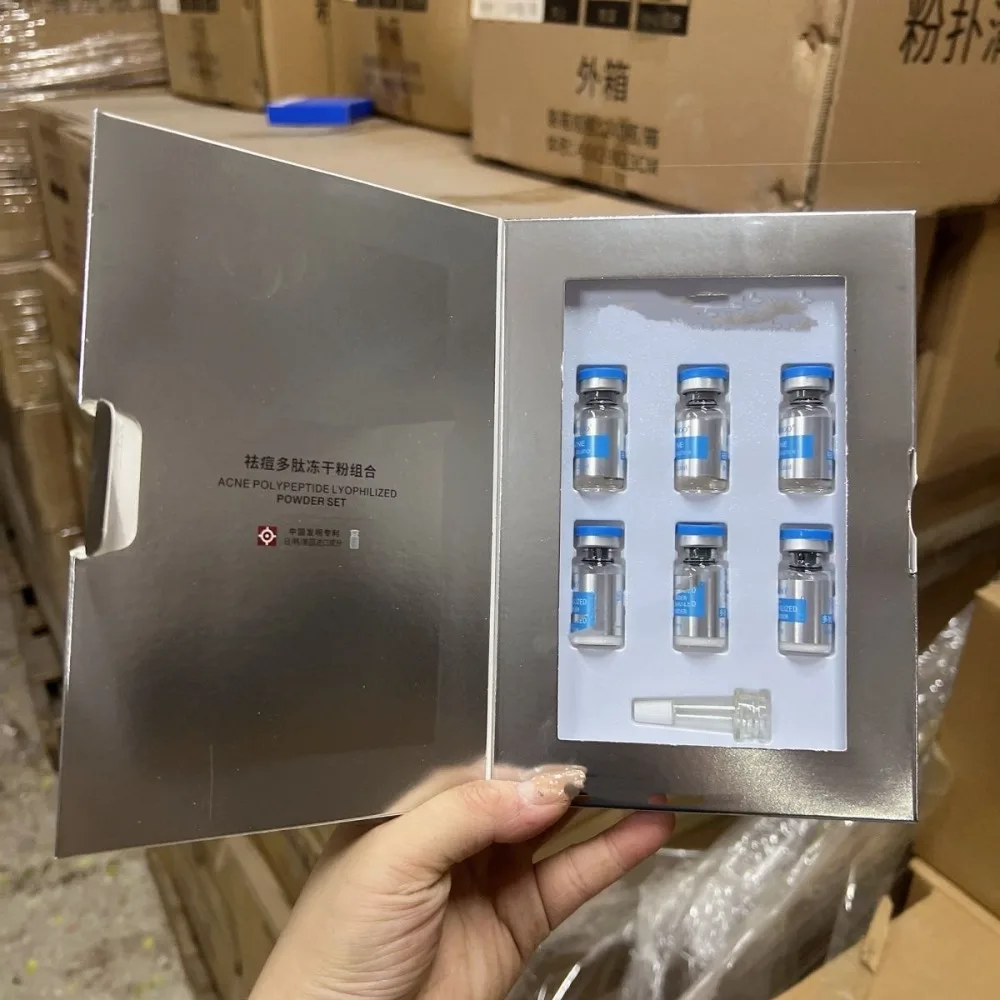 Copper Peptide Lyophilized Powder Set Acne Serum Oil Control Remove Acne Marks Shrink Pores Clear Closed Comedones Facial Care