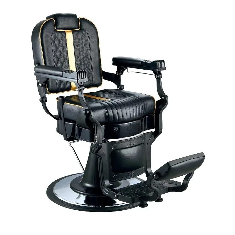 Durable Black and Gold Hair Salon Chair Wholesale Luxury Vintage Hair Salon Barber Chair