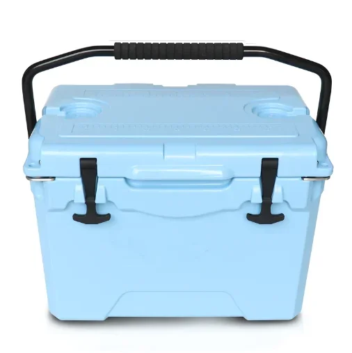 

Rotomolded insulated cooler box for indoor and outdoor camping cooler box