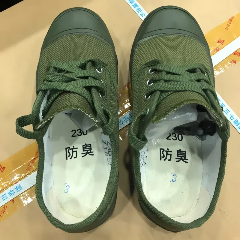 Chaussures militaires vertes en tissu chinois, chaussures d'escalade pour Sports de plein air, accessoires de l'armée, vêtements pour travailleurs