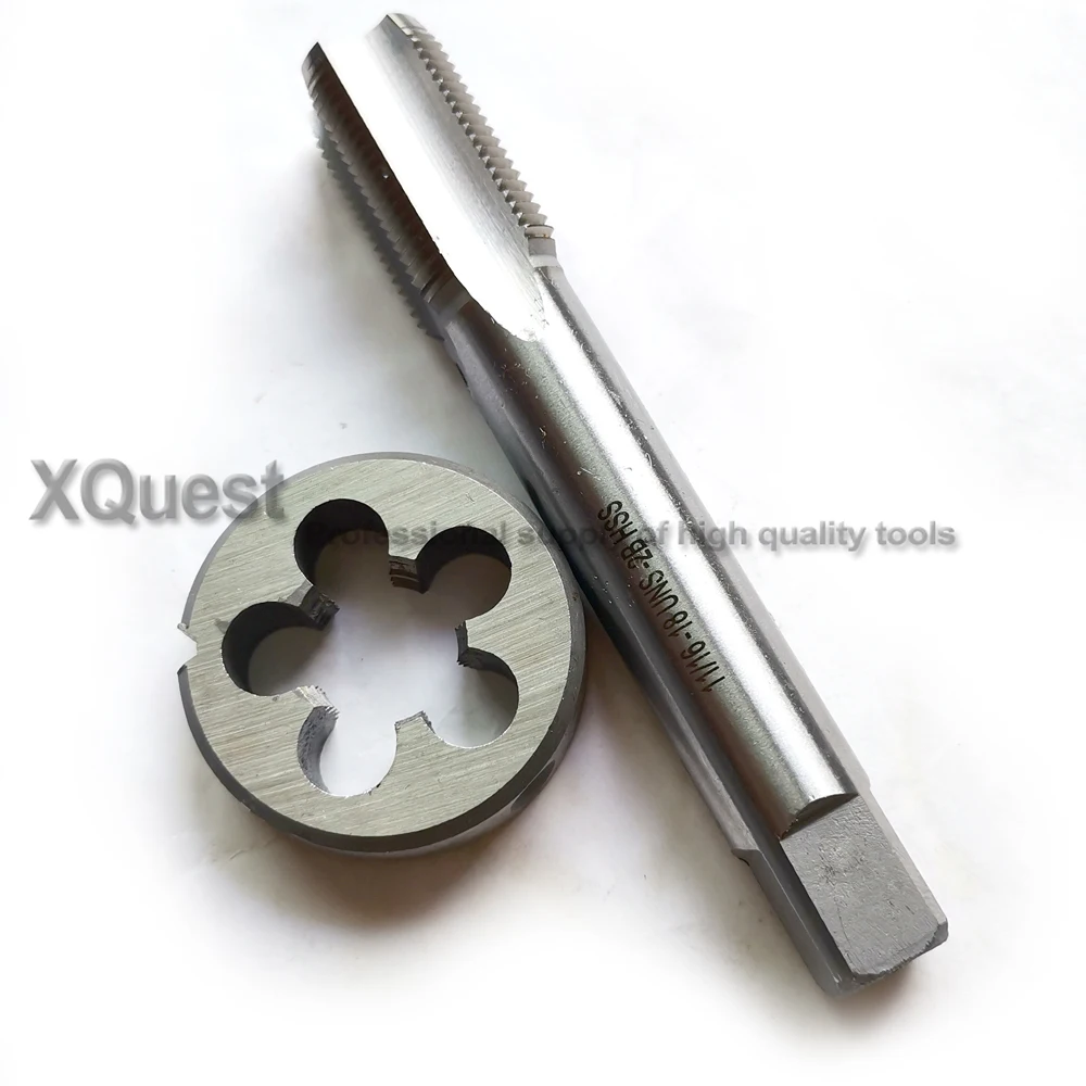 

Right Hand HSS screw thread tap and die set Unified Fine screw Round dies taps UN UNC UNF UNEF UNS 11/16 13/16 7/8 15/16