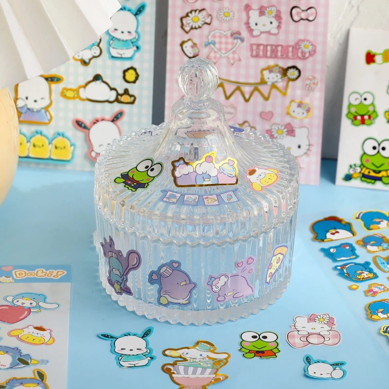 Cartoon Cute Sanrio Big Eyes Frog Kulomi Decorative Material Stickers Hand Account Making DIY Toy Kawaii Stickers