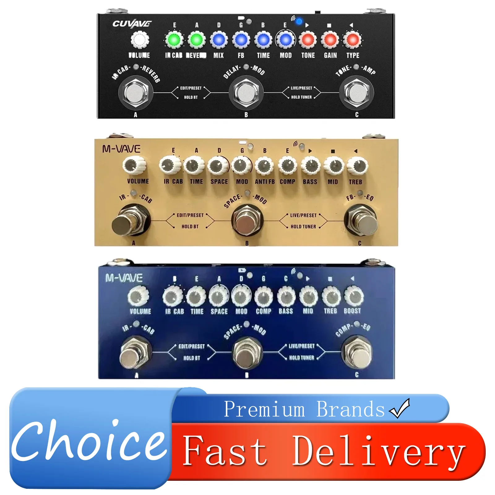 

M-VAVE Cube Baby мультипедаль эффектов 8 ИК-шкафонов моделирование перезаряжаемая педаль эффектов электрогитара/бас/акустическая гитараra