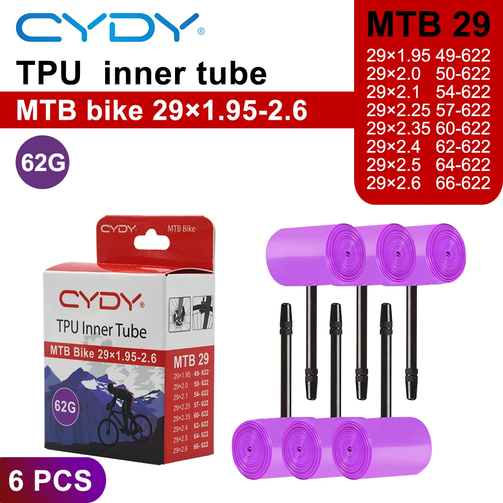 CYDY TPU MTB Fahrradschlauch 29 26 27.5 29x1.95 2.0 2.1 2.2 2.3 2.4 2.5 2.6 Zoll Mountainbike-Reifen Pneu 29er
