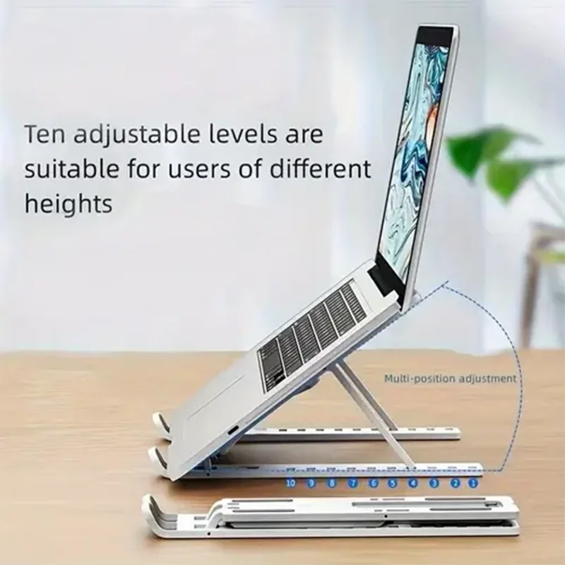 Aluminum Alloy Laptop Holder Stand Adjustable Foldable Portable for Notebook Computer Bracket Lifting Cooling Holder Non-slip