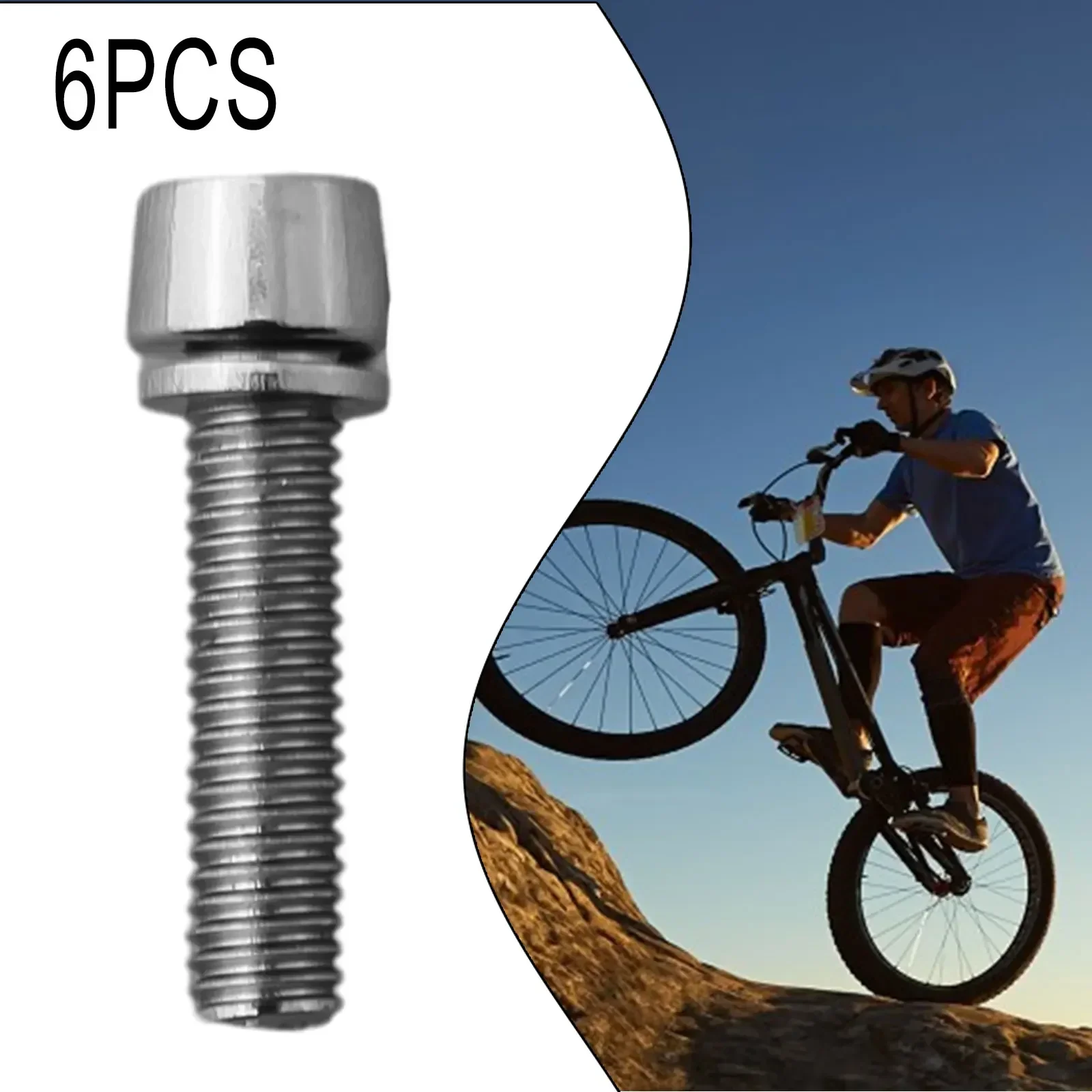 6pcs Bolts Mountain Bike Stem Screws M5/M6 Road MTB Bike Accessories High-precision Steel Lightweight Bolts Replacement Tools