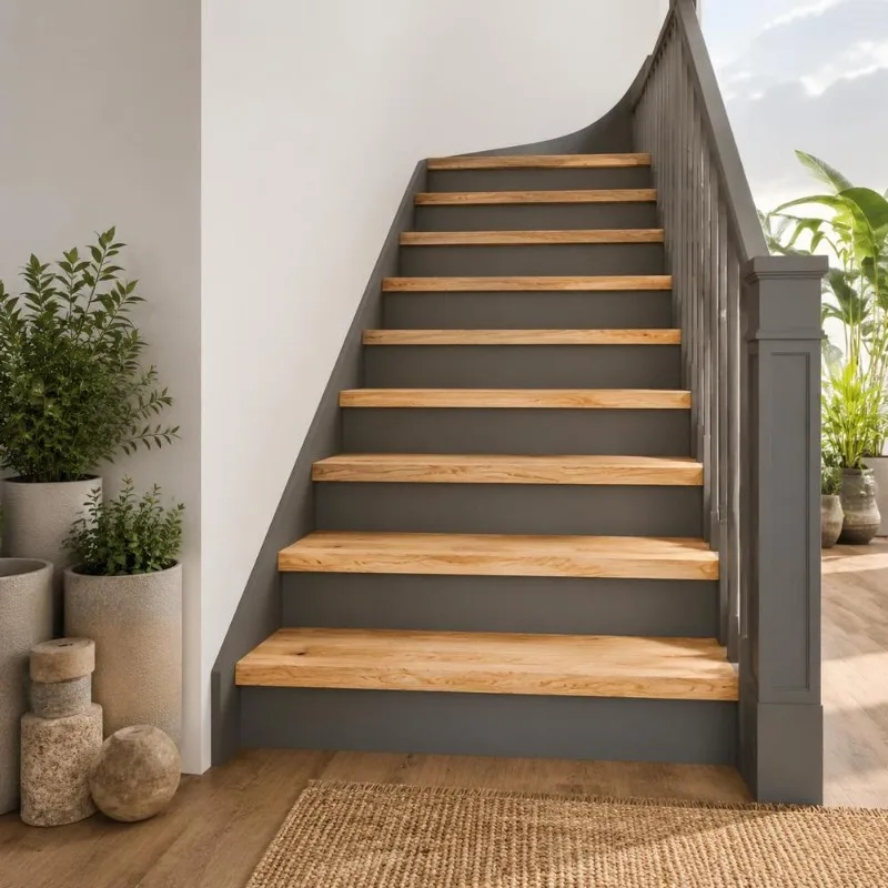 Massivholz-Eichen-Treppenstufen 100 x 30 x 2 cm, Glatte Oberfläche, Insekten- und Pilzresistent, Einzigartiges Naturdesign, Einfache Reinigung, Ideal für Inneneinrichtung, Verwendung als Fensterbank