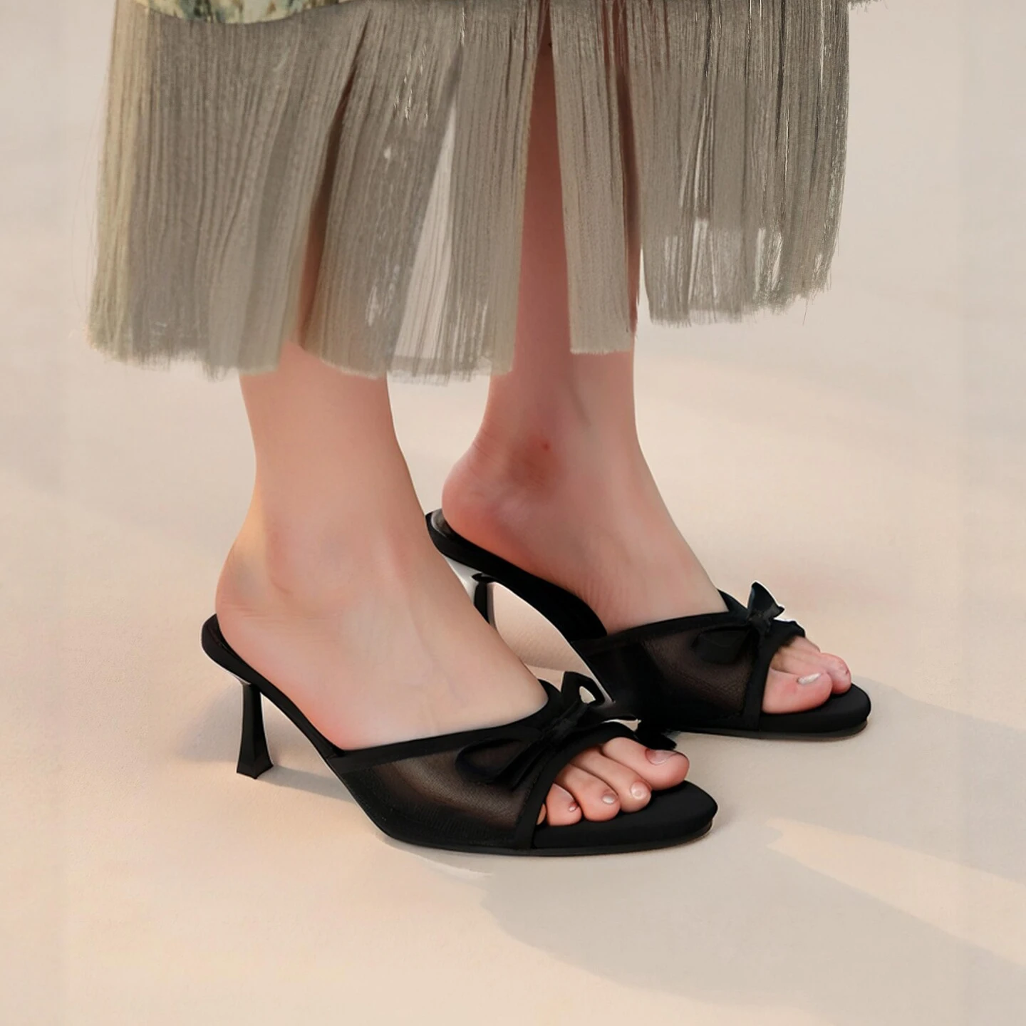 

Luxury Summer Women's Sexy Open-Toe Stiletto Sandals Outdoor Slip-on Dresses New Comfortable Party High Heels Elegant