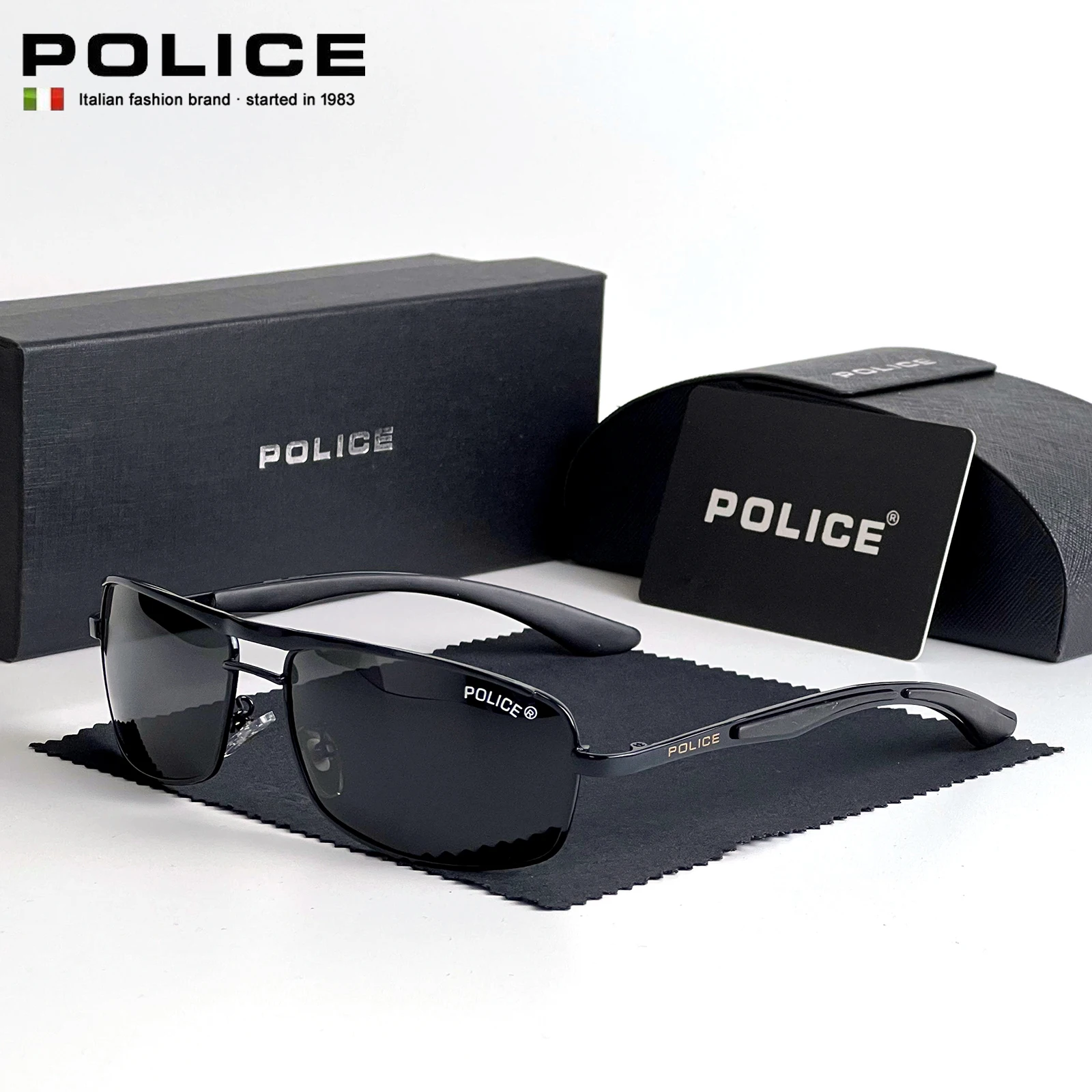 Policer Sunglasses Polarized for Men Classic Sun GlassesHigh Quality Luxury brands Eyewears Pilot Goggle UV 400 Protection 8837