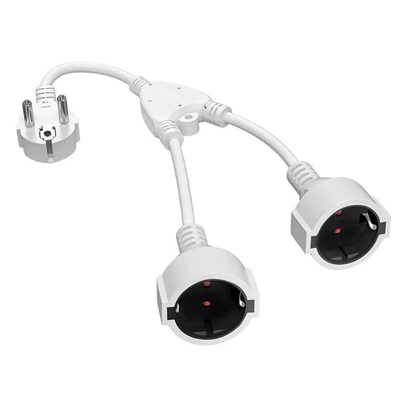 Protective Contact Extension Cord AC Y Plastic Cable EU Plug-Hot