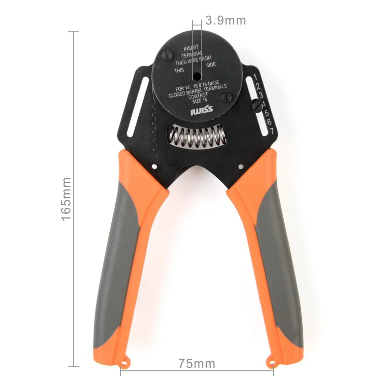 

K50 IWD-16 Suitable for Deutsch Connector Crimping Pliers Machining Car Terminal lathe Male and Female Pin 16# Crimping Pliers