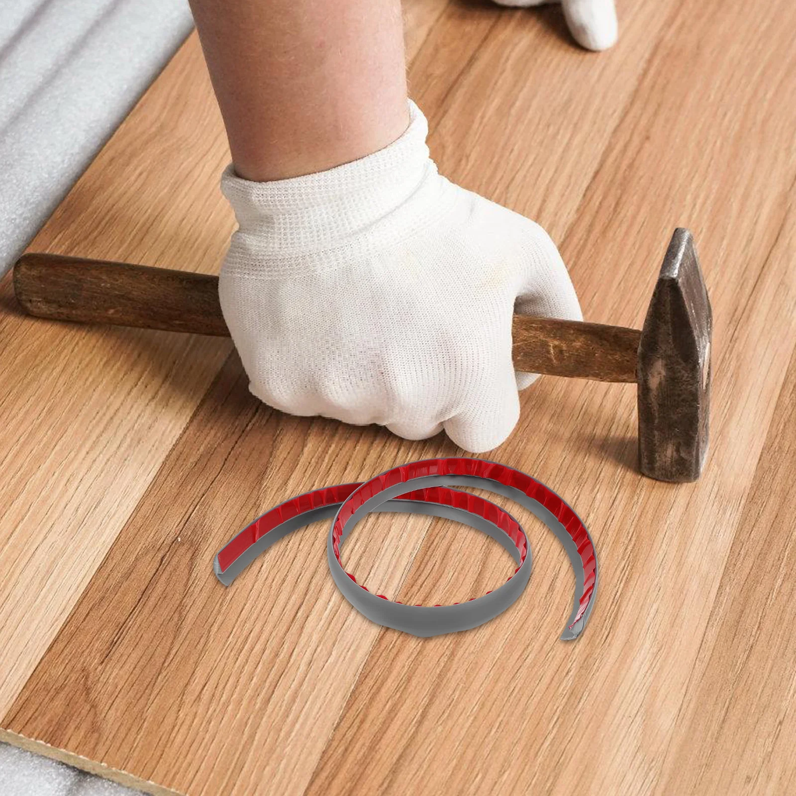 

Self Adhesive Floor Transition Strip for Wood Grain Flooring Baseboard Repair Kit Carpet Cover Molding Vinyl Trim Moldings