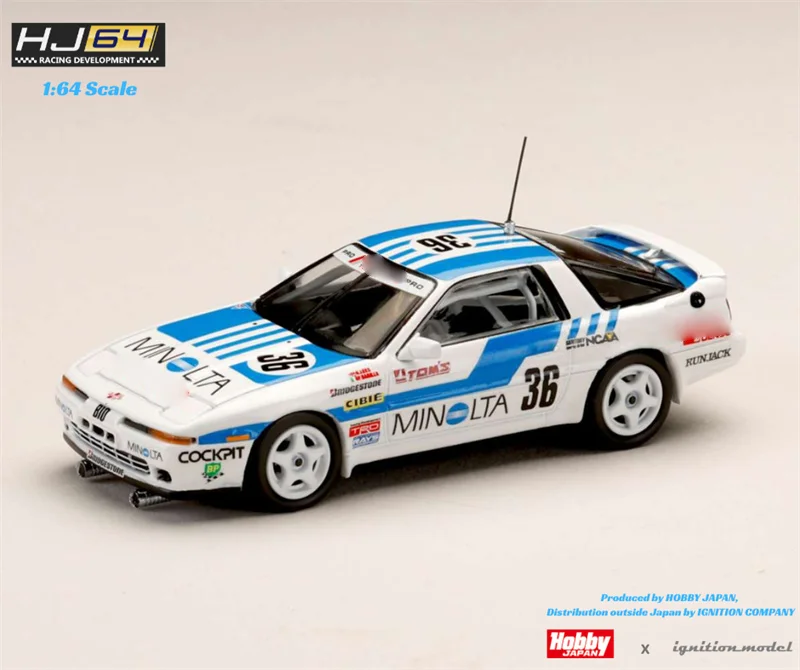 

Литой автомобиль IG x Hobby Japan 1:64 MINOLTA / BIYO SUPRA турбо/FUJITSUTEN TOM'S SUPRA MA70