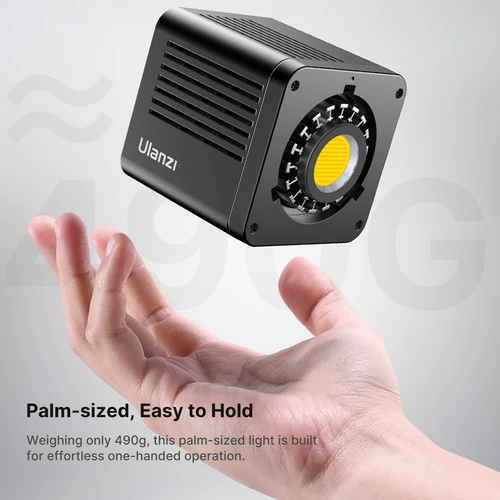 Imagen 2 del producto Ulanzi-Lámpara LED profesional para fotografía y vídeo, COB, 40W de potencia, batería integrada, 2500-6500k, Kit de luz COB con temperatura de Color Dual
