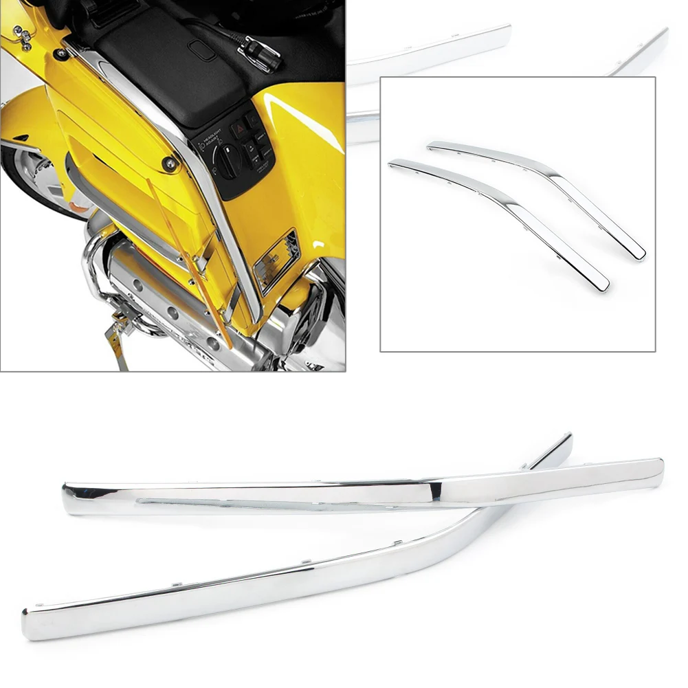 GL1800 Motorcycle Front Side Fairing Cowl Edge Molding Trim for Honda Goldwing GL 1800 2001 2002 2003 2004 2005 2006 Chrome