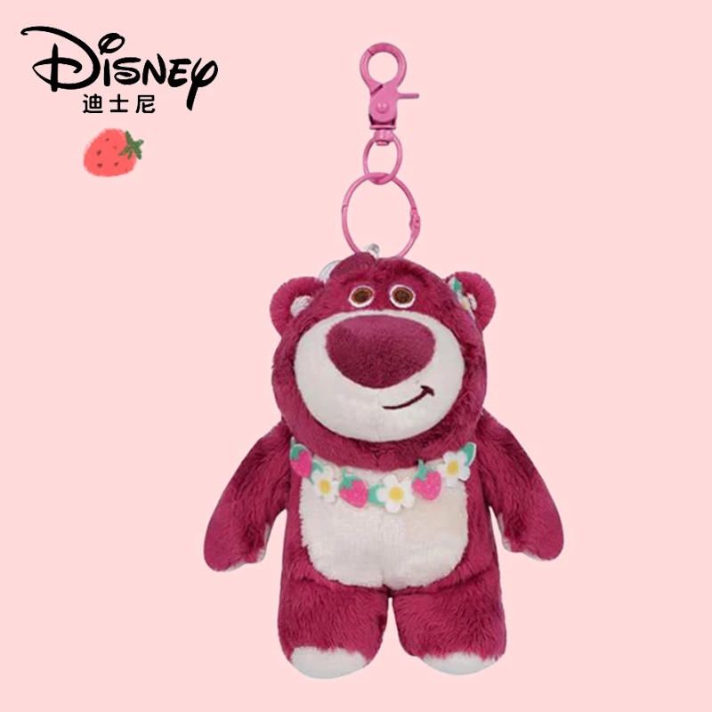 Disney Lotso Plush Toy Keychain Cartoon & Cute Anime Doll keyring Backpack Pendant Children's Toys Birthday Present
